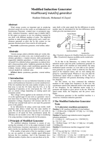 Modified Induction Generator Modifikovaný indukčný generátor