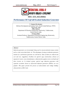 Performance Of 3-ɸ Self Excited Induction Generator