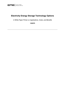 Electric Energy Storage Technology Options