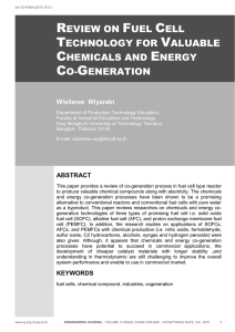 review on fuel cell technology for valuable chemicals and energy co