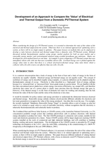 Development of an Approach to Compare the `Value` of Electrical