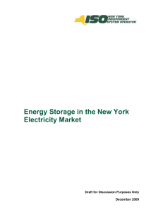Energy Storage in the New York Electricity Market