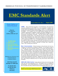 EMC Standards Alert - American Council of Independent Laboratories