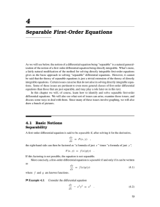 Separable First-Order Equations