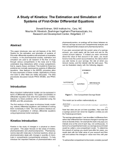 A Study of Kinetics: The Estimation and Simulation of Systems