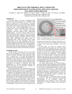 100k q-factor toroidal ring gyroscope