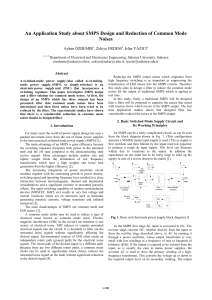 An Application Study about SMPS Design and Reduction of