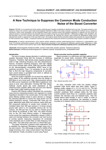 A New Technique to Suppress the Common Mode Conduction