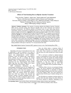 Effects of Total Ionizing Dose on Bipolar Junction Transistor