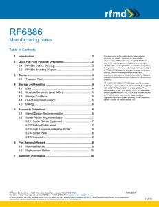 RFMD Manufacturing Note Template