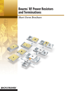 Bourns® RF Power Resistors and Terminations
