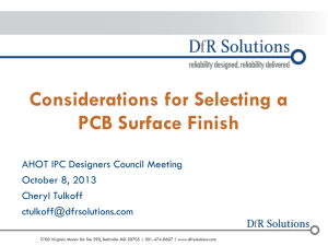 Considerations for Selecting a PCB Surface Finish