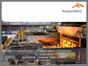 Efforts in substitution of hexavalent chromium