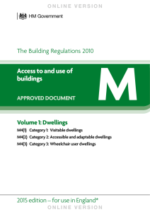 Approved Document M Volume 1: Dwellings