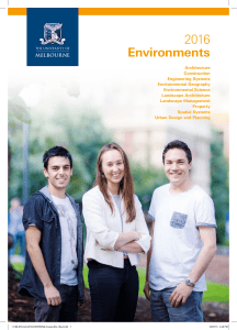 2016 Bachelor of Environments Course Brochure PDF version of the