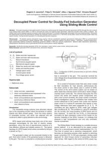 Decoupled Power Control for Doubly-Fed Induction Generator Using