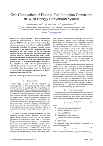 Grid Connection of Doubly-Fed Induction Generators in Wind