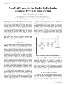 An AC-AC Converter for Doubly Fed Induction Generator Driven By