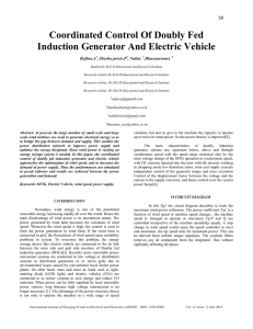 Coordinated Control Of Doubly Fed Induction Generator And Electric