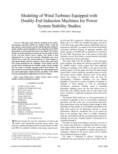 Modeling of Wind Turbines Equipped with Doubly