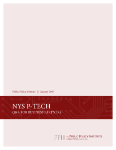 NYS P-TECH - The Public Policy Institute of New York State, Inc.