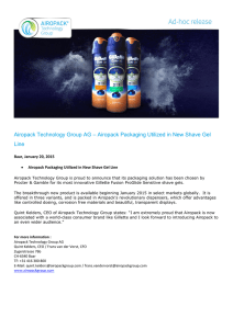 Airopack Technology Group AG – Airopack Packaging Utilized in