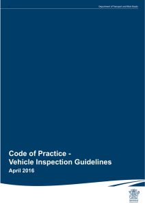 Code of Practice—Vehicle Inspection Guidelines