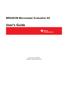 RI-STU-MRD2 EVM Microreader Evaluation Kit User`s Guide (Rev. A)
