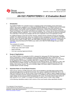 AN-1521 POEPHYTEREV-I / -E User Guide