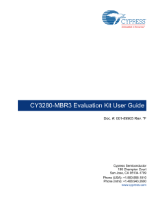 CY3280-MBR3 Evaluation Kit User Guide