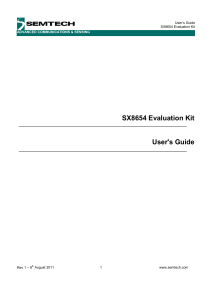 SX8654 Evaluation Kit User`s Guide