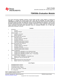 TSW308x Evaluation Module (Rev. B)