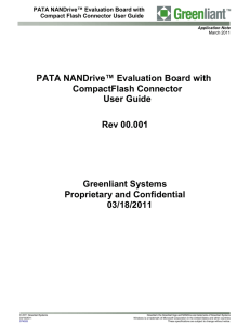 PATA NANDrive™ Evaluation Board with CompactFlash Connector