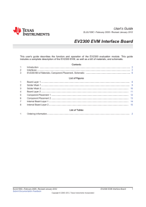 EV2300 Evaluation Module Interface Board User`s Guide. (Rev. C)