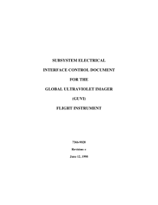 Subsystem Electrical Interface Control Document for the GUVI Flight