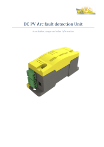 DC PV Arc fault detection Unit