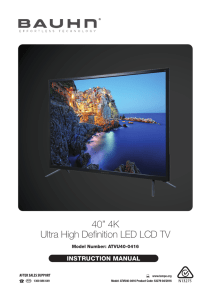 40” 4K Ultra High Definition LED LCD TV