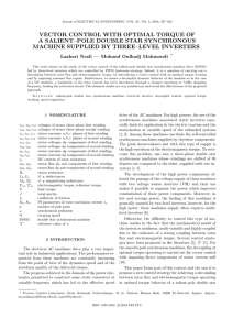 VECTOR CONTROL WITH OPTIMAL TORQUE OF A SALIENT