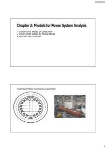 Chapter 3: Models for Power System Analysis