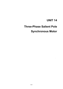 UNIT 14 Three-Phase Salient Pole Synchronous Motor