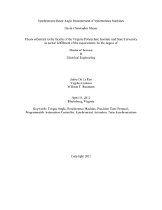 Synchronized Rotor Angle Measurement of Synchronous Machines