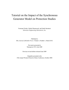 Tutorial on the Impact of the Synchronous Generator Model on