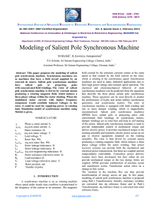 Modeling of Salient Pole Synchronous Machine