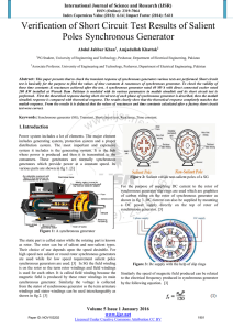 Verification of Short Circuit Test Results of Salient Poles