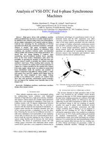 Analysis of VSI-DTC Fed 6-phase Synchronous Machines