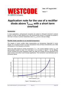 Application note for the use of a rectifier diode above Tj(max)