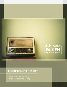Underwriting - OHM Radio 96.3 FM I Charleston, SC