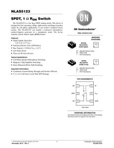 NLAS5123 - SPDT 1 Ohm RON Switch