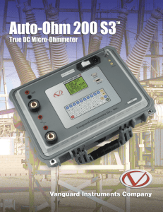 View Vanguard Auto-ohm 200 S3 spec sheet