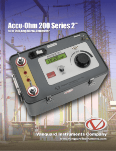 Accu-Ohm 200 S2 Datasheet - Vanguard Instruments Company, Inc.